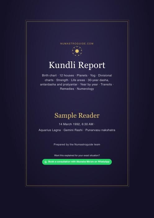 Kundli Report cover
