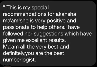 Client message: Recommendation