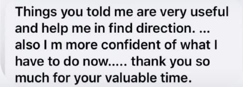 Client message: After the call