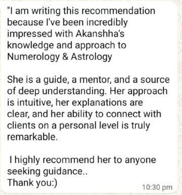 Client message: Recommendation