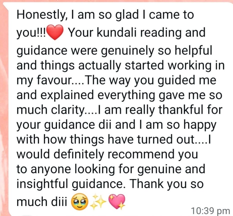 Client message: Kundli reading